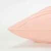 18"x18" Poly Filled Square Throw Pillow Pink - Rizzy Home: Cotton Canvas, Indoor Decor, Hidden Zipper Closure - image 4 of 4