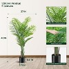 Tree City 4 Ft Artificial Palm Tree - Realistic Fake Areca Palm Plant in Pot, Tropical Faux Tree for Indoor & Outdoor Decor - 3 of 3