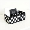 Anna-Kaci 3-Piece Checkerboard Storage Basket Set with Soft Fabric and Modern Geometric Design - Black - 3 of 3