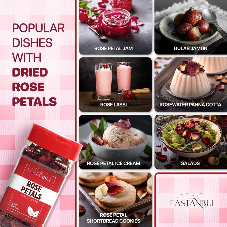 Eastanbul Dried Rose Petals, Premium Edible Rose Petals, 0.71oz, 3 of 9