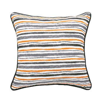 C&F Home 18" x 18" Spooky Stripe Halloween Printed Throw Pillow