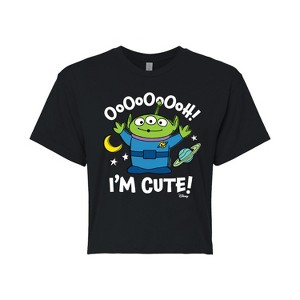 Women's - Disney - Alien Ooh I'm Cute Cropped Graphic T-Shirt - 1 of 4