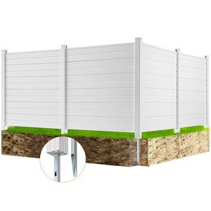 VEVOR Outdoor Privacy Screens, 50" W x 50" H Air Conditioner Fence, Pool Equipment Enclosure, Horizontal Vinyl Privacy Fence - 1 of 4