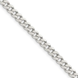 Black Bow Jewelry 4.5mm Sterling Silver Solid Classic Curb Chain Necklace - 1 of 4