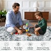 Runner Rug Kitchen Hallway Entryway – Vintage Floral Oriental Design Non-Slip Stain Resistant Low Pile Floor Covering - 3 of 4