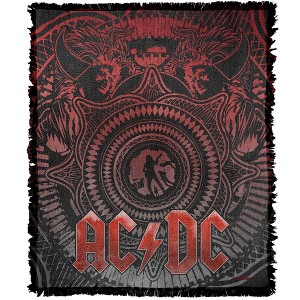 ACDC ACDC Circular Line Art Blanket 50"x60" Woven Tapestry - 1 of 4