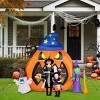 Syemin Decorative Holiday Scene Props 6.9ft Pumpkin Inflatable Halloween Decoration Halloween Outdoor Inflatable Decor, Orange, 94.5"*29.5"*82.8" - 4 of 4
