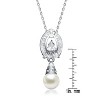 Guili White Gold Plated Sterling Silver Pendant with Pearl Pear Drop for an Elegant and Classic Look, Ideal for Gifts and Special Events - 3 of 3