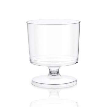 Smarty Had A Party 2 oz. Clear Round Plastic Disposable Mini Wine Glasses (480 Glasses)
