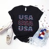 Simply Sage Market Women's USA Stacked Colorful Short Sleeve Graphic Tee - 3 of 3