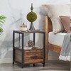 VECELO Nightstand with USB Ports and Outlets, Bedside Tables  with Storage & Drawers for Bedroom, Living Room - 3 of 4