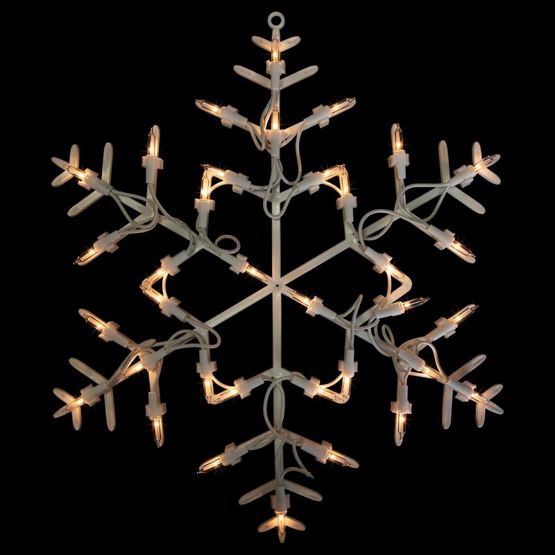 Northlight 13.5" Lighted Snowflake Christmas Window Silhouette Decoration, 1 of 7