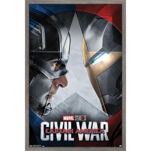 Trends International Marvel - Captain America: Civil War - Faceoff One Sheet Framed Wall Poster Prints - 1 of 4