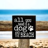 Slickblue Dog and Beach Wood Sign, Knotty Pine Material, Wall or Shelf Decor, Rustic Style, 7x7 Inches, Multiple Colors - 2 of 3