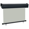 vidaXL Balcony Side Awning Grey Steel 41.3 x 98.4 in Adjustable Armrests - 3 of 4