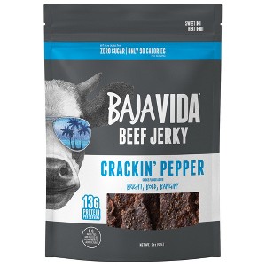 Baja Vida Crackin' Pepper Beef Jerky - Case of 12/2 oz - 1 of 3