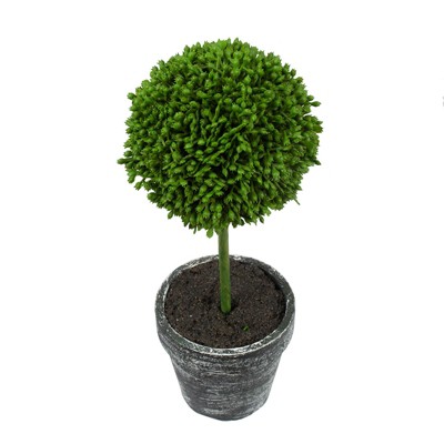 Gulches D3.5x9.5" Mini Faux Potted Boxwood Topiaries
