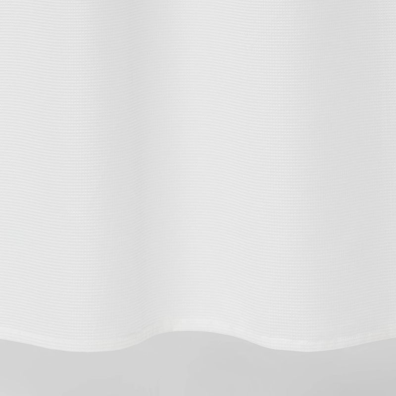 Waffle Weave Shower Curtain White - Room Essentials&#8482;, 4 of 5