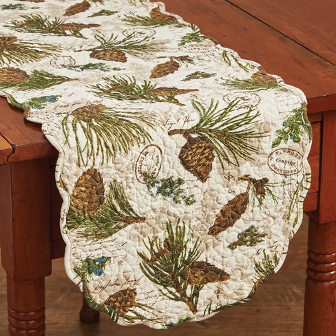 Park Designs Walk In The Woods Pinecone Table Runner 54