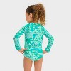 Toddler Girls' Sealife Swimsuit Set - Cat & Jack™ Green/Blue - image 2 of 3