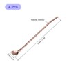 Unique Bargains Stainless Steel Reusable Long Handle Cocktail Drinking Straws Spoon 4 Pcs - 2 of 4