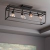 Pro Track Brennan 4-Head LED Ceiling Track Light Fixture Kit Spot Light Directional Black Bronze Finish Farmhouse Rustic Cage Kitchen 29 1/2" Wide - 2 of 4