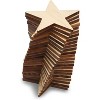 24 Pack Unfinished Wooden Star 3" Wood Cutout for Gift Tags, Party Signs, Ornaments and DIY Projects - image 3 of 4