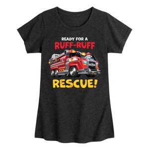 Girls' - Paw Patrol - Al Firetruck Ruff Ruff Rescue Fitted Short Sleeve Graphic T-Shirt - 1 of 4