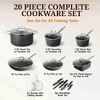 Granitestone Armor Max 20 Pc Hard Anodized Nonstick Cookware Set, Induction Pots and Pans Set with 6 Piece Nutriblade Knife Set - 3 of 4