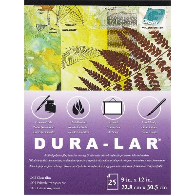 Dura-Lar Clear .005 Pad 9"X12"-25 Sheets