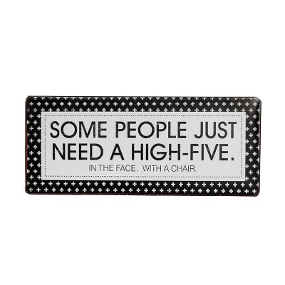 VIP Metal 12 in. White Need a High Five Sign