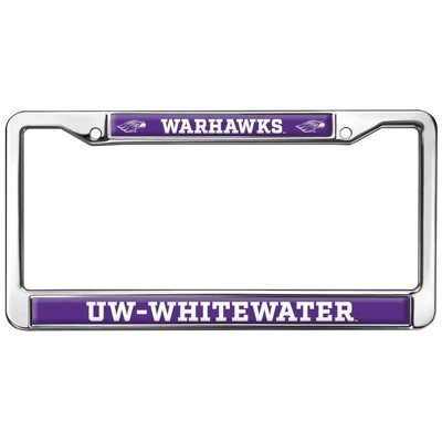 UW Whitewater Warhawks Full Size Standard License Plate Metal Frame