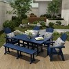 WestinTrends 6 Piece Outdoor Patio Dining Table and Armchair Dining Bench Set - 2 of 2