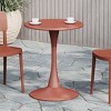 WestinTrends Playa 23.5" Round Outdoor Indoor Metal Cocktail Dining Table - 2 of 4