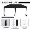 SUGIFT 10' x 20' Pop Up Canopy Tent, Outdoor Instant Gazebo Sun Shade Shelter with Carry Bag, for Catering, Events, Wedding, Backyard BBQ,  Black - 3 of 4