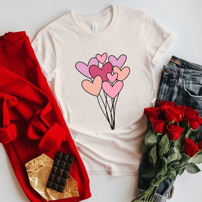 Simply Sage Market Women's Heart Balloon Bundle Short Sleeve Graphic Tee