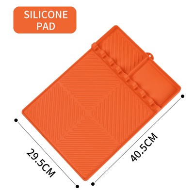 Griddle Mat BBQ Grill Accessories Tools for Blackstone, Kitchen Counter Spatula Silicone Mat with Drip Pad for Kitchen, Cooking