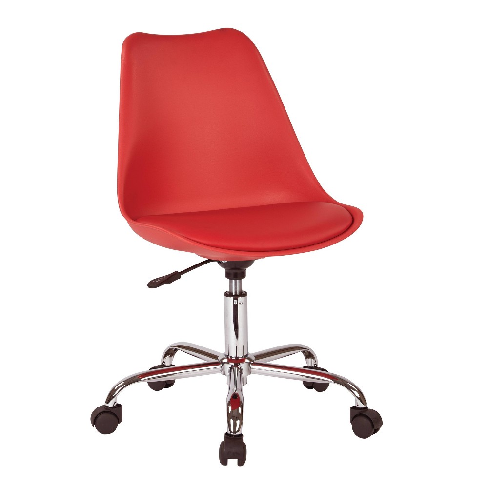 Photos - Computer Chair Emerson Office Chair: Swivel, Adjustable, Armless Design - OSP Home Furnishings Red