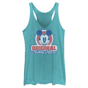 Womens Mickey & Friends Original Retro Logo Racerback Tank - 1 of 4