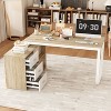 FUFU&GAGA Adjustable L Shaped Study Table Storage Drawers - 3 of 4