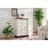 NicBex Farmhouse 5 Drawers Dresser, Wood Rustic Tall Chest of Drawers, Dressers Organizer for Bedroom, Living Room, Hallway - 2 of 4