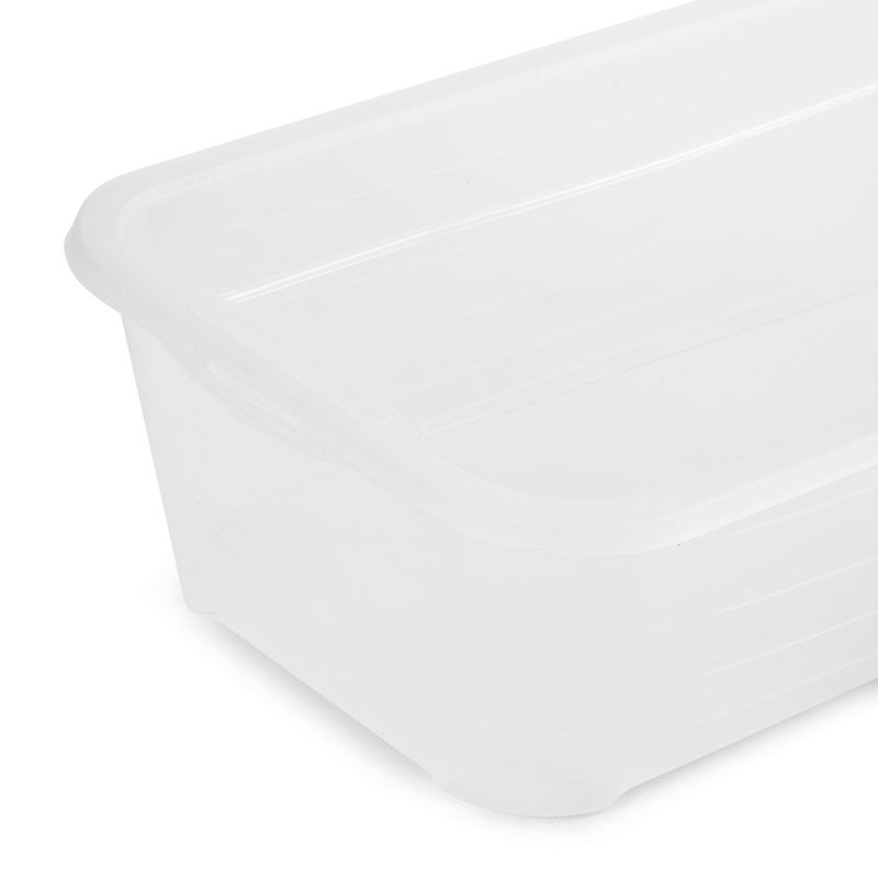 Life Story Durable 5.7-Liter Clear Shoe & Closet Storage Box Container (12 Pack), 4 of 7
