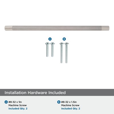 Polished Nickel Stainless Steel 12-5/8" Modern Cabinet Pull