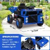 12V Kids Ride-On Dump Truck with Remote Control, Bluetooth/MP3, LED Lights, 4-Wheel Suspension, Automatic Lifting Bed, Dual Motors - 2 of 4