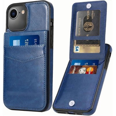 Entronix Case Compatible with iPhone 16E - [6 Slot Card Holder] Slim Leather Wallet