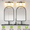 POWLIG 22-in 3-Light Black&Gold Modern Dimmable Vanity Light with Cone Milk White Glass Shade Suitable for Bathroom Living Room - 2 of 4