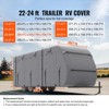 VEVOR Travel Trailer Cover, 22-24 ft RV Cover, 4-Layer Non-Woven Fabric Camper Cover, Waterproof, Windproof and Rip-Stop Class A RV Cover, Gray - 3 of 4