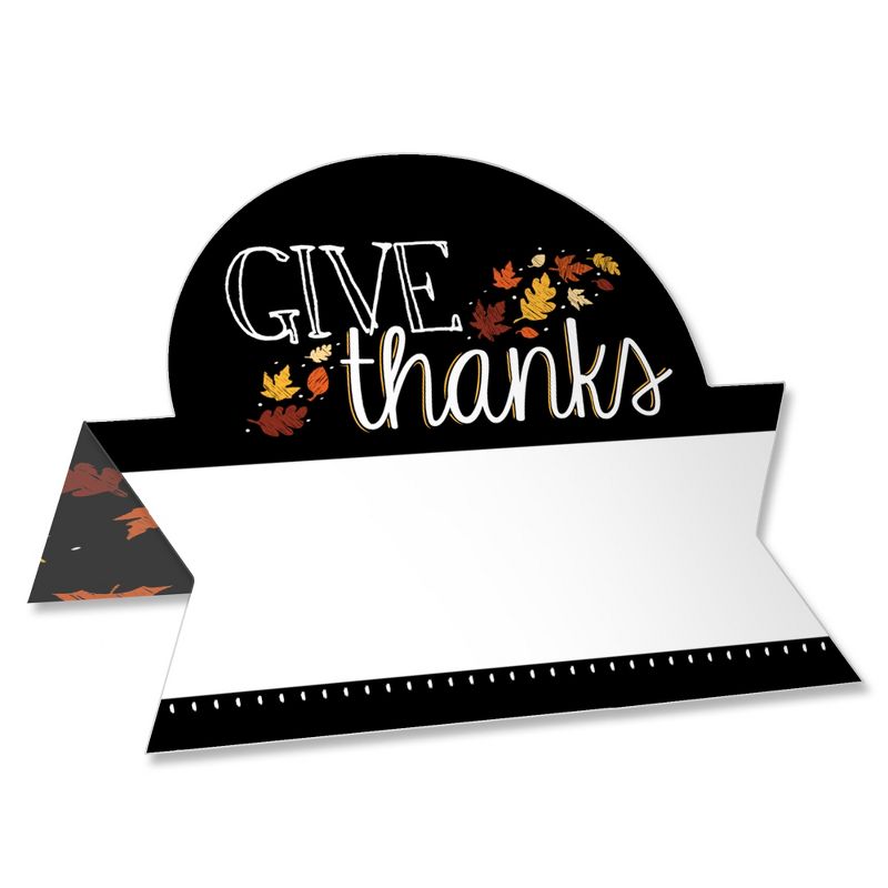 Big Dot of Happiness Give Thanks - Thanksgiving Party Tent Buffet Card - Table Setting Name Place Cards - Set of 24, 1 of 9