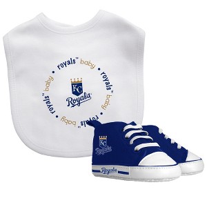Baby Fanatic 2 Piece Bid and Shoes - MLB Kansas City Royals - White Unisex Infant Apparel - 1 of 3