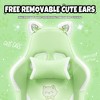 QingMoon Cat Ears Gaming Chair, Ergonomic Office Chair, Adjustable Swivel Desk Chair, Reclining Computer Chair with Removable Headrest for Office - 3 of 4